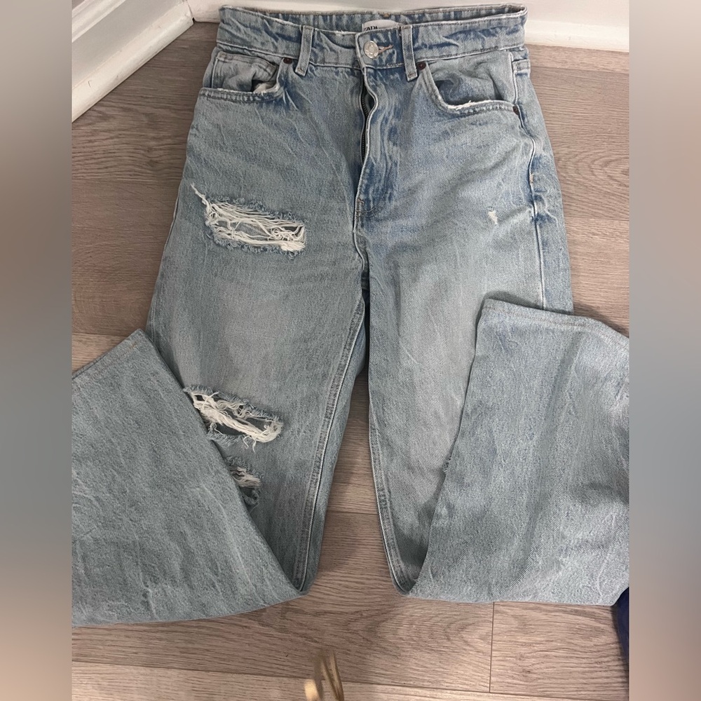 Zara Light Blue Denim Jeans, Size 6